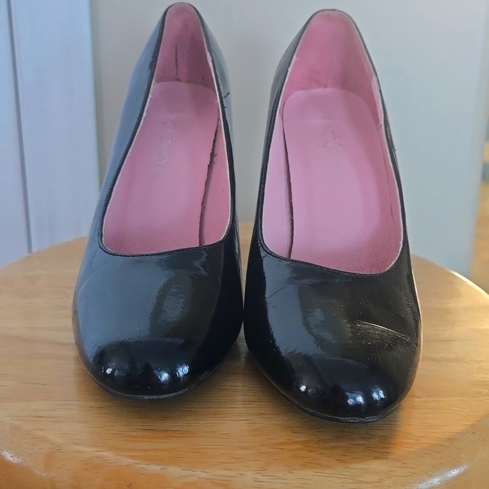 Black high heel shoes